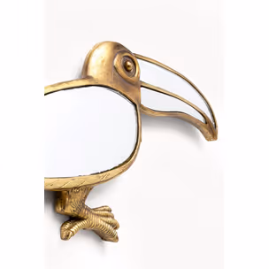 Dekoracja ścienna TOUCAN MIRROR - złoty