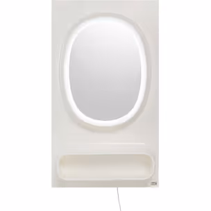 Lustro ścienne z oświetleniem i półką AERO LED 80x141 - biały