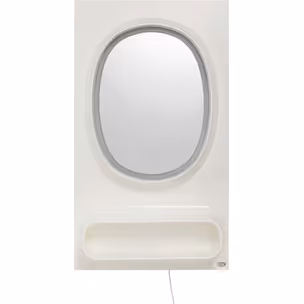 Lustro ścienne z oświetleniem i półką AERO LED 80x141 - biały