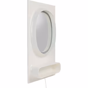 Lustro ścienne z oświetleniem i półką AERO LED 80x141 - biały
