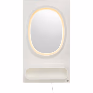 Lustro ścienne z oświetleniem i półką AERO LED 80x141 - biały