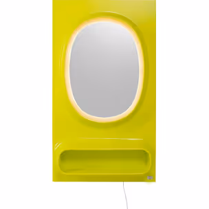 Lustro ścienne z oświetleniem i półką AERO LED 80x141 - zielony