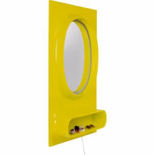 Lustro ścienne z oświetleniem i półką AERO LED 80x141 - zielony