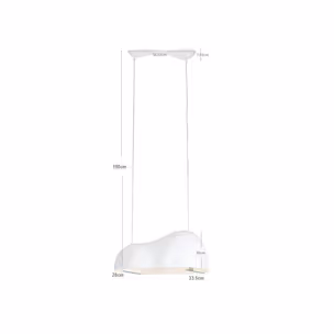 Lampa wisząca CLOUD BEAM DOUBLE 70 cm - srebrny