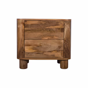 Szafka nocna drewniana z szufladami RIMINI RM-09-CR - mango caramel