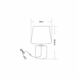 Lampa stołowa HS9143-GD - biały/złoty
