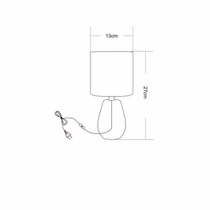 Lampa stołowa HS8775 - czarny/złoty