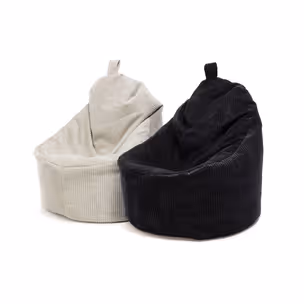 Fotel z poduszką YOKO Sztruks SZ19 - czarny