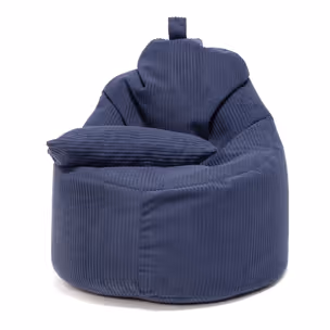 Fotel z poduszką YOKO Sztruks SZ95 - niebieski