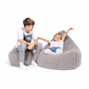 Fotel dziecięcy z podnóżkiem MINI KEIKO Bukla SV06 - szary