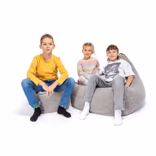 Fotel dziecięcy z podnóżkiem MINI KEIKO Bukla SV06 - szary
