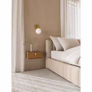 Wisząca szafka nocna z szufladą MONFORT - dąb