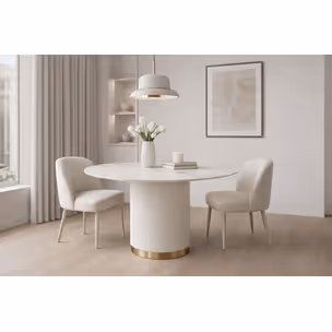 Stół okrągły STILIG 120 cm - biały