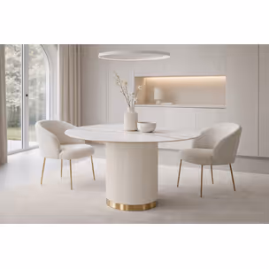 Stół okrągły STILIG 120 cm - biały