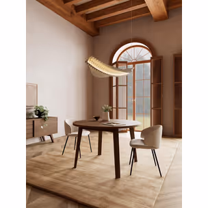 Stół okrągły rozkładany A-LINE 120/220x120 - dąb wędzony