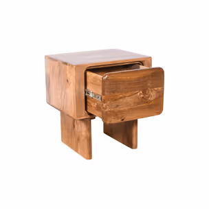 Szafka nocna drewniana z szufladą HAGA HG-05-CR - mango caramel