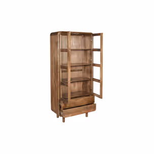 Witryna drewniana 2-drzwiowa z szufladami BARCELONA BC-07-CR - mango caramel