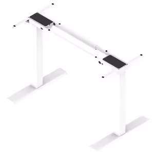 FUTURO Compact Stelaż biurka z elektryczną regulacją wysokości (685mm-1180mm) nogi prostokątne metal lakier biały
