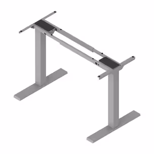 FUTURO Compact Stelaż biurka z elektryczną regulacją wysokości (685mm-1180mm) nogi prostokątne metal lakier srebrny