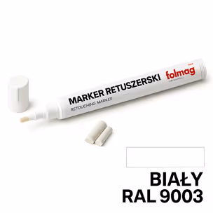 Pisak marker retuszerski do naprawy mebli RAL 9003 Biały 12 ml Folmag