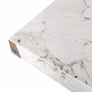 Stolik kawowy kwadratowy MODIG M50 - biały marmur/złoty