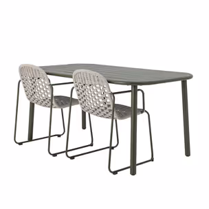 Stół ogrodowy metalowy CALANA 160x90 - zielony