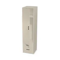 Szafa z szufladami, pojedynczymi drzwiami i drążkiem 6712360_3d.jpg