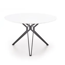Stół okrągły PIXEL 120 cm - biały/czarny