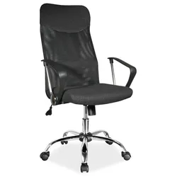 Fotel biurowy Q-025 materiał - czarny