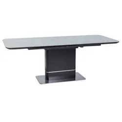 Stół rozkładany PALLAS 160/210x90 - efekt marmuru/czarny mat
