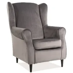 Fotel BARON Velvet - szary Bluvel 14