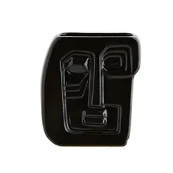 Wazon z kamionki 20 cm - czarny