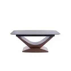 Stół rozkładany DOLCE CERAMIC 180/240x95 - szary/orzech