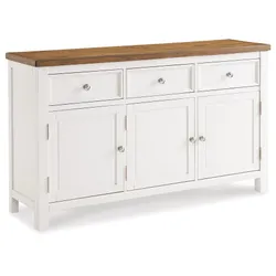 Komoda 3-drzwiowa z szufladami WESTCONI D5168-60 - biały/brązowy