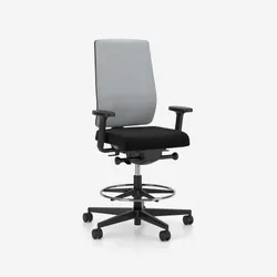 Fotel wysoki z podnóżkiem X-LINE Counter MESH