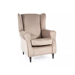 Fotel BARON Velvet - ciemny beżowy Bluvel 40
