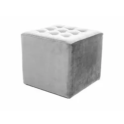 Puf LORI Velvet - jasny szary Bluvel 03