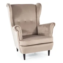 Fotel LORD Velvet - ciemny beżowy Bluvel 40