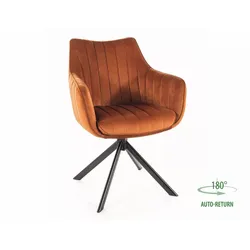 Krzesło obrotowe welurowe AZALIA Velvet - cynamon Bluvel 4215