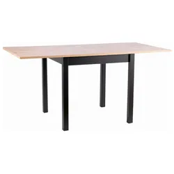 Stół rozkładany FLIP 80-160x80 - dąb artisan/czarny