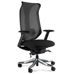 Fotel ergonomiczny FOCUS tkanina/siatka - czarny