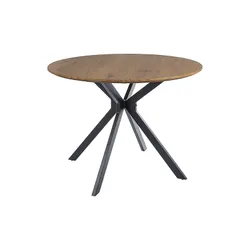 Stół okrągły ASTER 100 cm - dąb/czarny mat