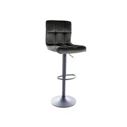 Hoker tapicerowany welurowy C105 Velvet - czarny Bluvel 19