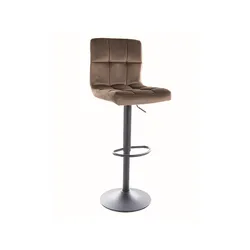 Hoker tapicerowany welurowy  C105 Velvet - ciemny beżowy Bluvel 40
