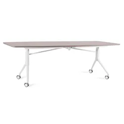 Stół składany na kółkach CARL TABLE 240x100 - beżowy/biały