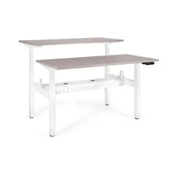 Biurko regulowane ACTIVE II 140x70 - beżowy/biały