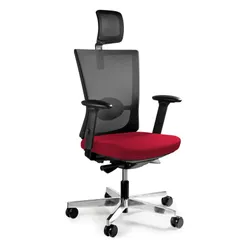 Fotel biurowy FORTE - bordowy BL402