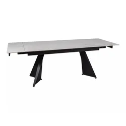 Stół rozkładany LACONI 160/220x90- biały/czarny
