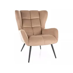 Fotel LOUIS Velvet - beżowy Bluvel 28