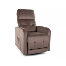 Fotel rozkładany pionizujący OTUS II Velvet - cappuccino Bluvel 38